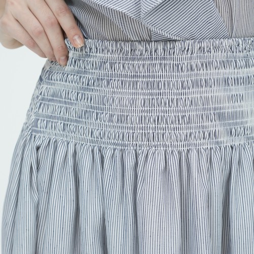 SIXDO G-Blue Stripe Raw Blouse